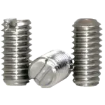 Slotted Set Screws, Cup Point, Stainless Steel 18 8