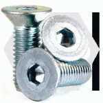 Metric 12.9 Flat Socket Cap, Din 7991, Zinc Bake Cr+3, Alloy
