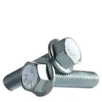 Hex Head Serrated Flange Screw, Grade 5, Clear Zinc