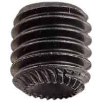 Metric Knurled Cup Point Socket Set Screws, 45H Iso 4029, Thermal Black Oxide, Alloy