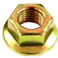 M14‑2.00 Metric Hex Flange Nut, Class 10, Coarse Thread, DIN 6923, Zinc‑Yellow CR Finish