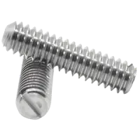 Slotted Set Screws, Cup Point, Stainless Steel 18 8 (Inch)