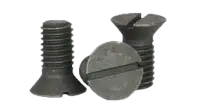 Slotted Flat Countersunk Head Cap Screw, Plain, Low Carbon (Inch)