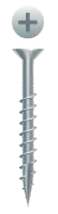 Particle Board Screws, Flat Phillips, Zinc Cr+3 (Inch)