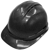 Bullhead Safety™ Head Protection – Shiny Black Graphite Cap Style Hard Hat