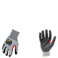 Ironclad KKC6FN-01-XS Command A6 Foam Nitrile Knit Gloves, Touchscreen, Vend Packed, Gray & Black Size X Small