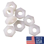 USA Nylon Hex Nuts, Plain