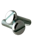 Machine Screw, Pan Head Slotted, Zinc Cr+3 