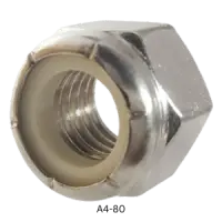 Metric Hex Locknut Nylon Insert A4 80 Din 985