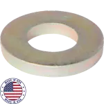 Flat Washer, Extra Heavy, Zinc/Yellow, Medium Carbon