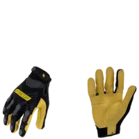 Ironclad IEX-MIGL-05-XL Command Impact Leather Gloves, Touchscreen, Black & Gold, Size X Large