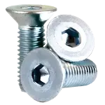 Metric 12.9 Flat Socket Cap, Din 7991, Zinc Bake Cr+3, Alloy