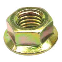 M8‑1.25 Metric Hex Flange Nut, Class 8, Coarse Thread, DIN 6923, Zinc‑Yellow CR+ Finish