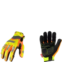 Ironclad IEX-HZI5-01-XS Command Impact 360 Cut A6 Gloves, Touchscreen, Hi-Viz Yellow & Orange, Size X Small