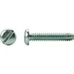 Thread Cutting Screws, Pan Slotted, Type F, Zinc Cr+3 