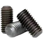 Metric Flat Point Socket Set Screws, 45H Iso 4026 / Din 913, Thermal Black Oxide, Alloy