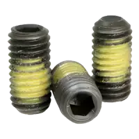 Cup Point Socket Set Screws, Cup Point, Nylon Patch, Thermal Black Oxide, Alloy