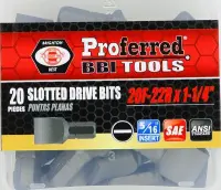 Slotted Drive Bits, 20F-22R, 1 1/4\
