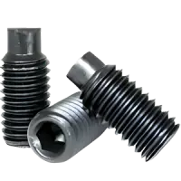Metric Dog Point Socket Set Screws, 45H Iso 4028 / Din 915, Thermal Black Oxide, Alloy